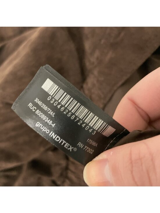 Zara Womens Leather Suede Bomber Jacket Coat Large L Brown 3046/258 NWT - Picture 8 of 15